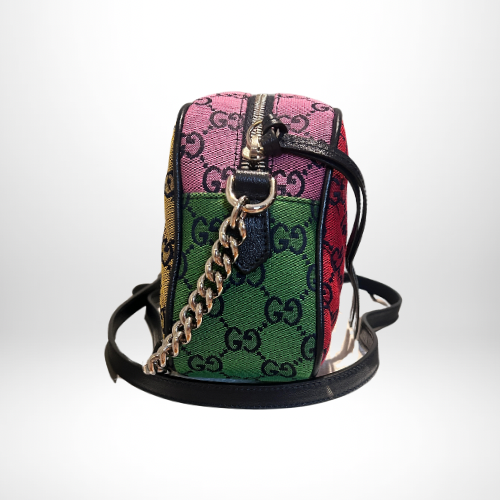Monogram Multicolor Matelasse Diagonal Small GG Marmont Chain Shoulder Bag - 30 Day Rental