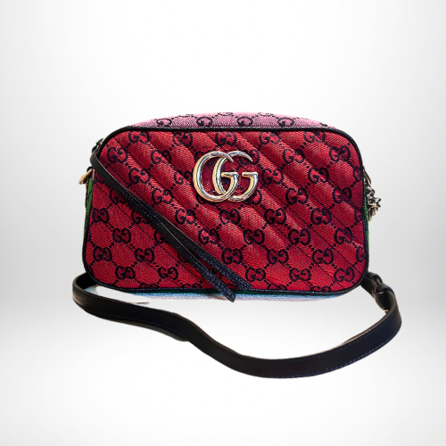 Monogram Multicolor Matelasse Diagonal Small GG Marmont Chain Shoulder Bag - 30 Day Rental